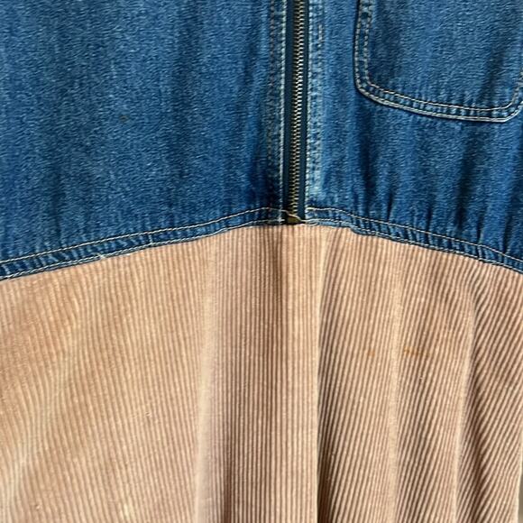 VTG Studio Wear Jean Jumper Women’s Denim Maxi Dress Small S Corduroy Cowgirl - Picture 8 of 16